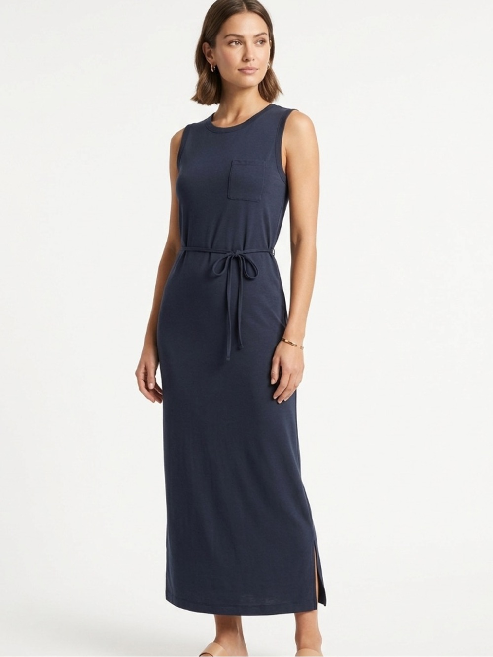 Banana Republic Navy Sleeveless Maxi Dress